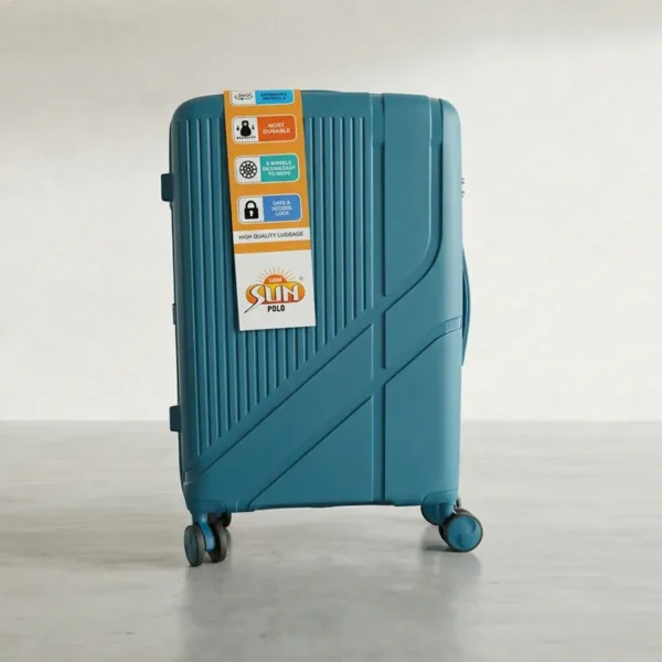 Sun Polo Blue Hard Shell Luggage – Durable & Lightweight Travel Set