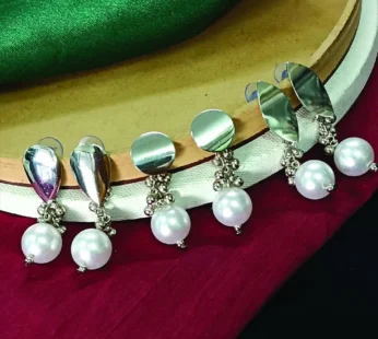 Silver Pearl Dangler Earrings – Elegant & Timeless Jewellery