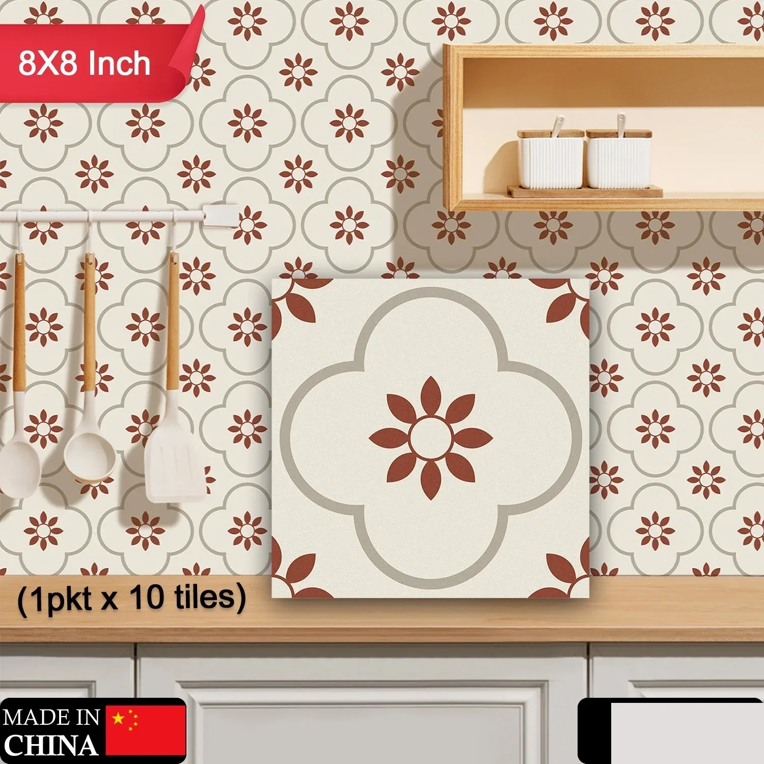 Peel and Stick Tile Stickers – Waterproof DIY Decor | Styleva - Detailed Feature View 2