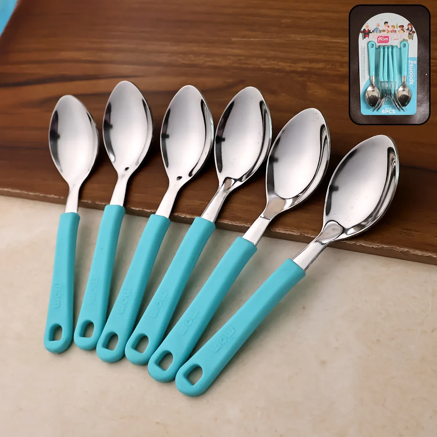 Premium Stainless Steel Tea Spoon Set – Durable & Comfortable 6 Pieces - Buy Online at Alikart