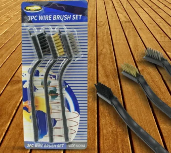 Mini Wire Brush Set – Steel, Nylon, Brass for Cleaning