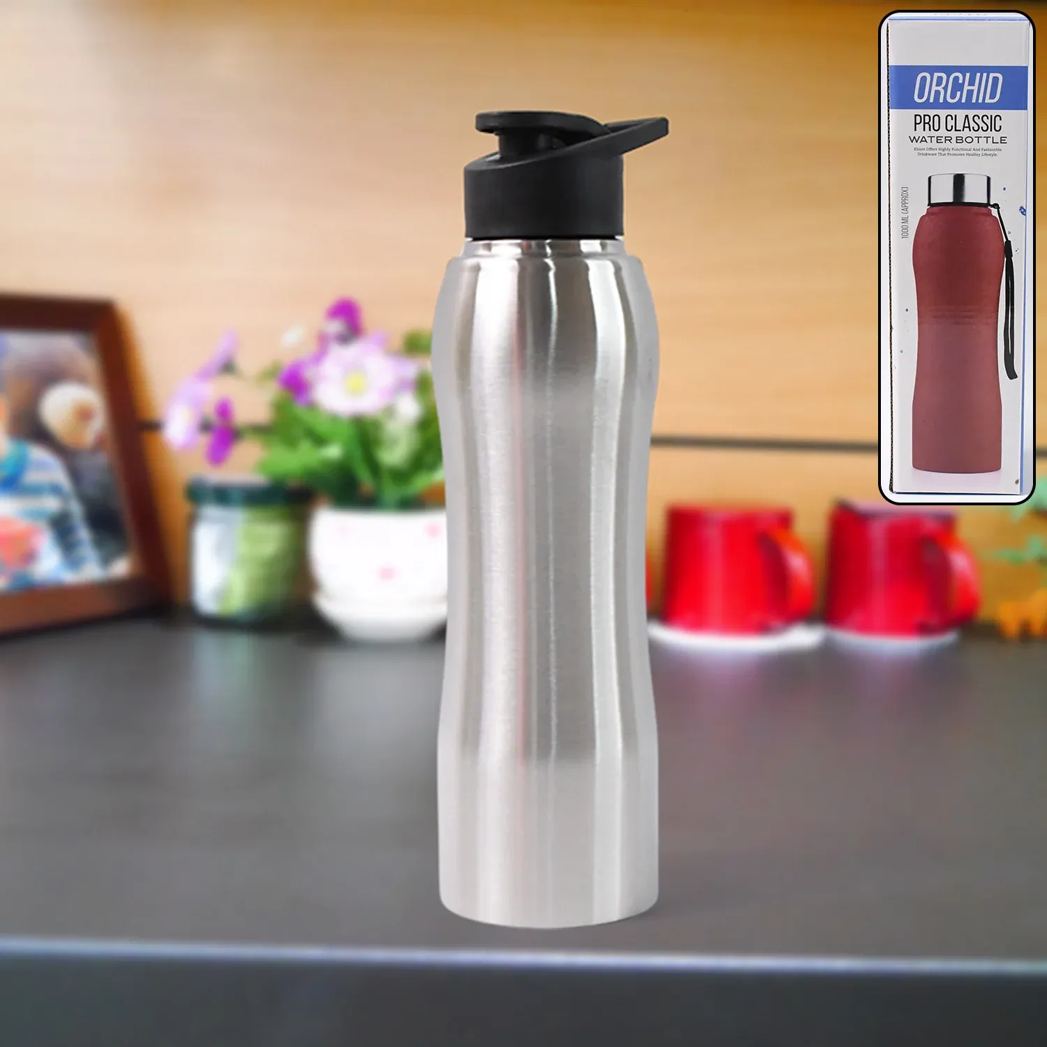 Premium Stainless Steel Vacuum-Insulated Water Bottle – Keeps Drinks Hot & Cold - Buy Online at Alikart