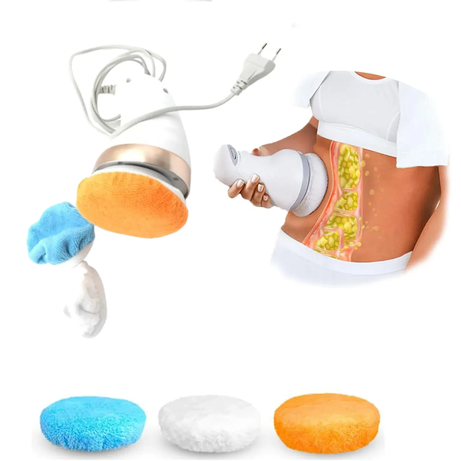 Body Sculpting Massager – 3 Pads, Adjustable Speeds | VelvaBloom - Detailed Feature View 1