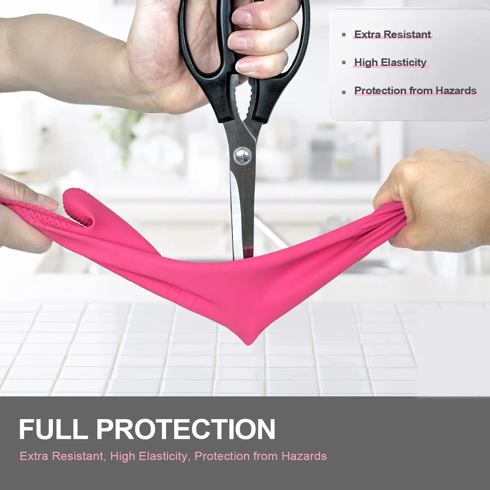 Silicone Cleaning Gloves – Multicolor Reusable Scrubber | Velvet Wipe - Detailed Feature View 3