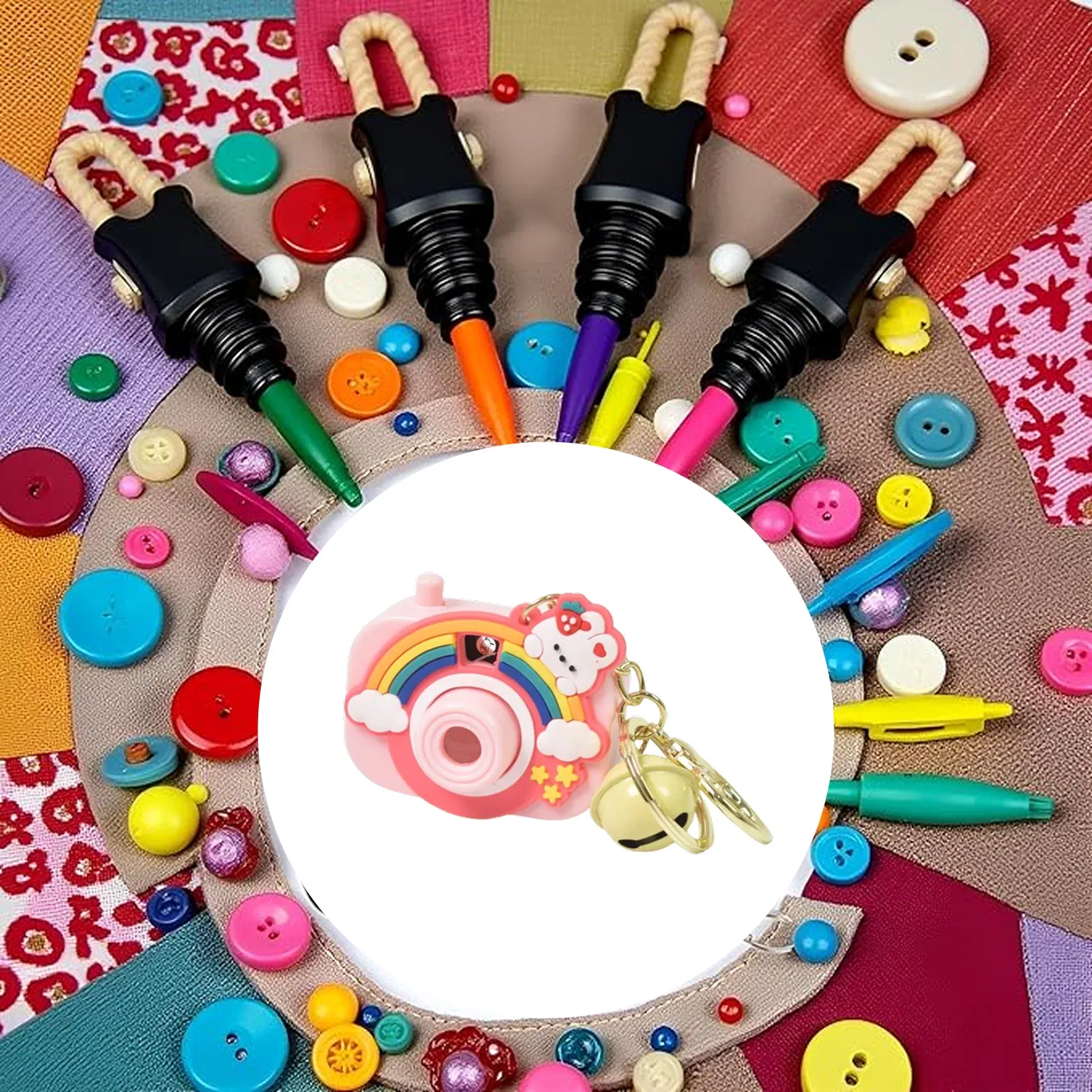 Projective Camera Keychain – Fun Rainbow Image Projector - Detailed Feature View 1