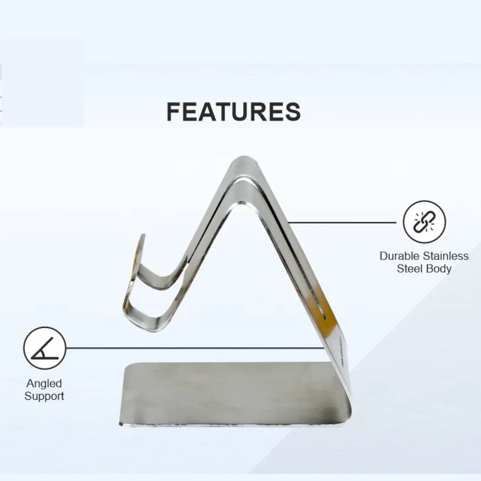 Mobile & Tablet Stand Holder – Universal Stainless Steel | - Detailed Feature View 4