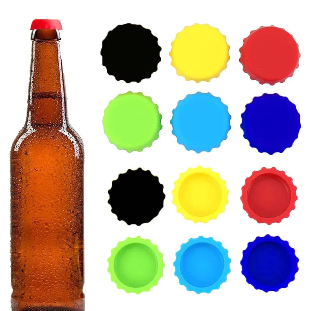 Silicone Bottle Caps – 6-Pack Reusable Soda & Beer Seals | Siplix - Detailed Feature View 1