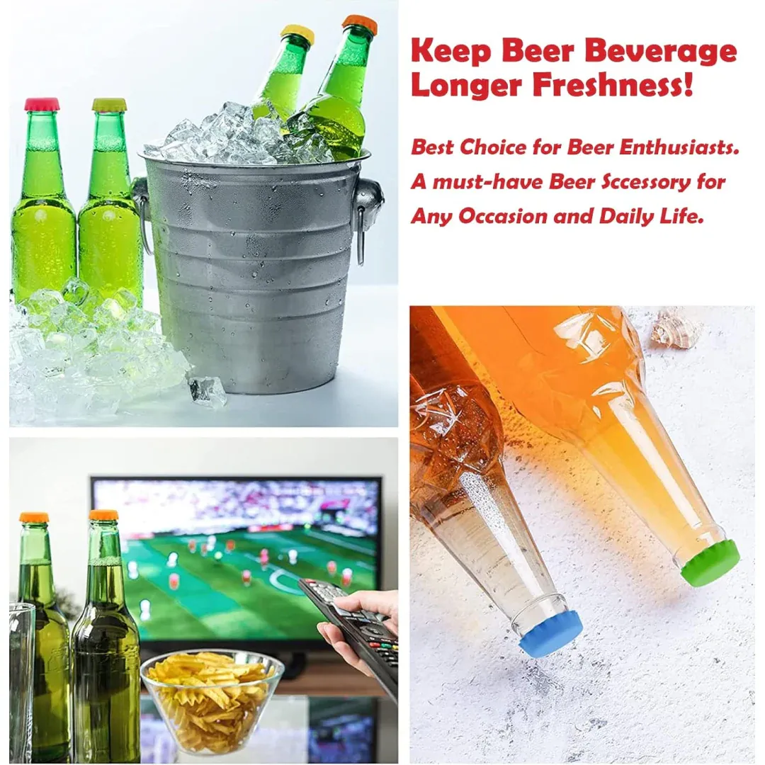 Silicone Bottle Caps – 6-Pack Reusable Soda & Beer Seals | Siplix - Detailed Feature View 3