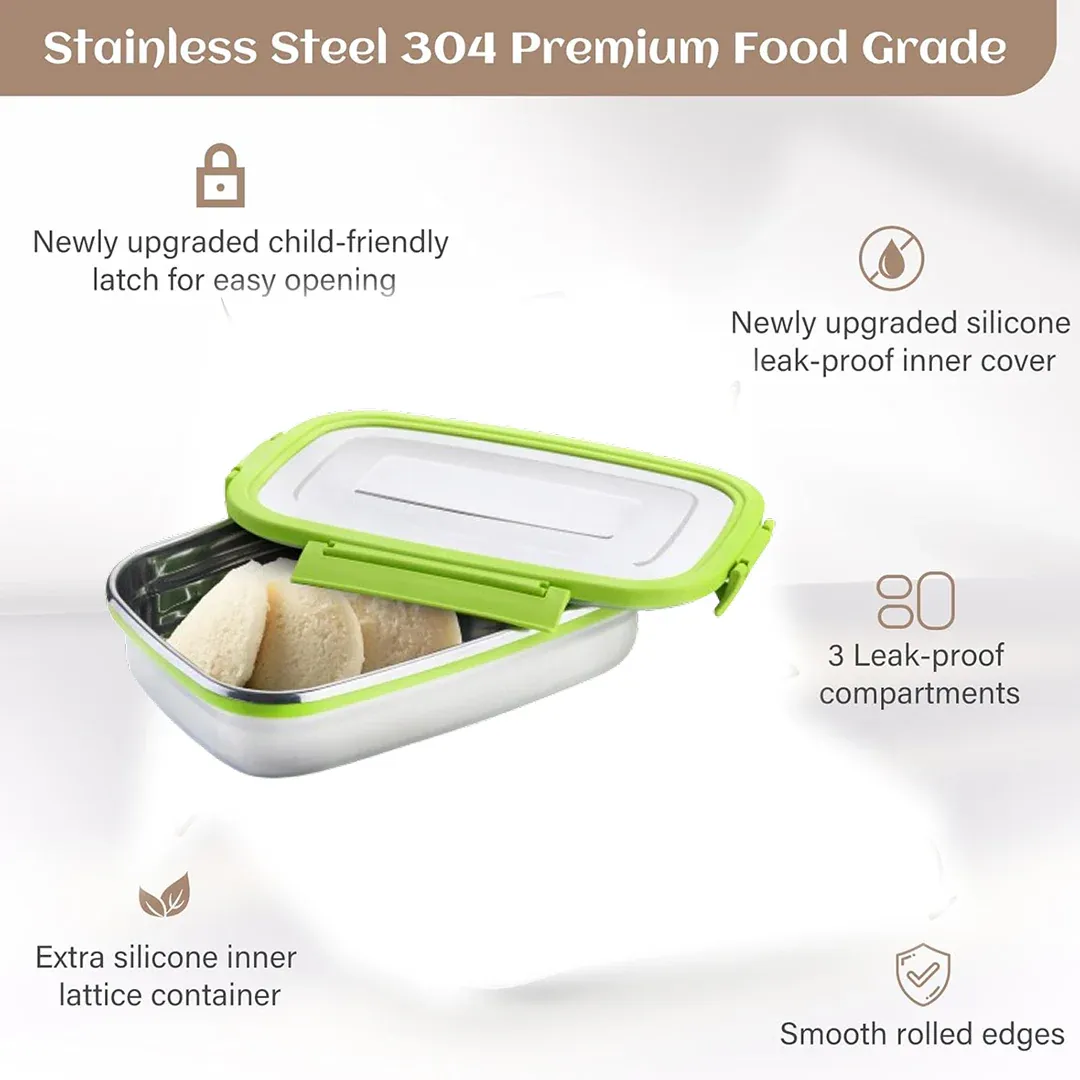 Stainless Steel Lunch Pack – Leak-Proof & Durable | Ganesh - Detailed Feature View 1