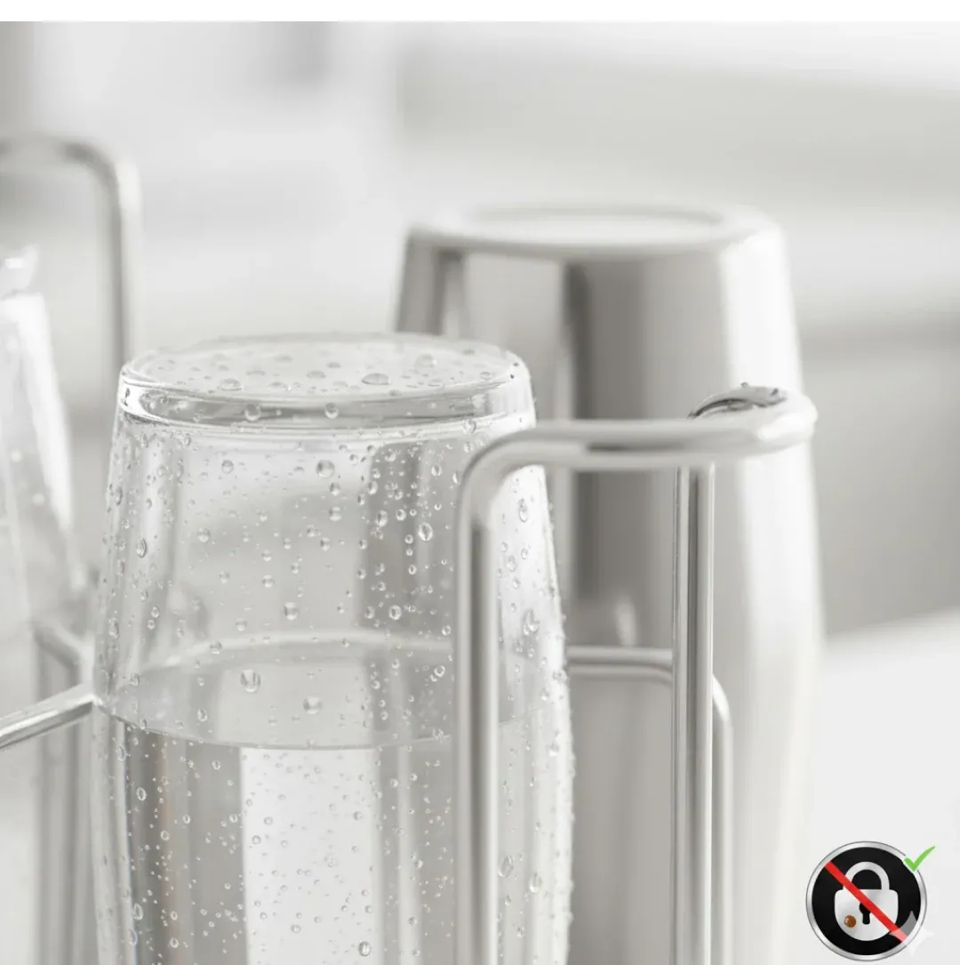 Stainless Steel Glass Stand – Round Kitchen Holder | Storenzo - Detailed Feature View 5