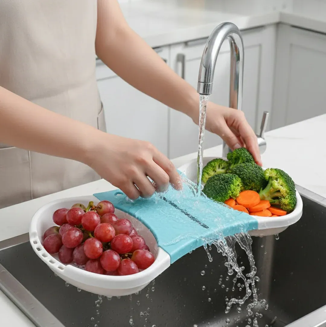 Vegetable Cutter and Washer – Adjustable 2-in-1 Kitchen Tool | Quickslice - Detailed Feature View 6