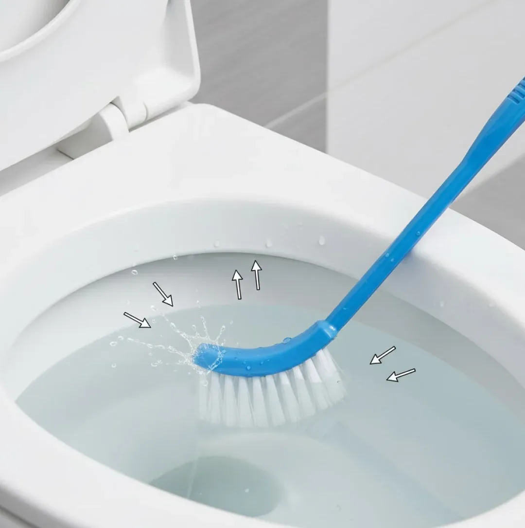 Toilet Cleaning Brush – Ergonomic, Long Handle | Velvet Wipe - Detailed Feature View 3