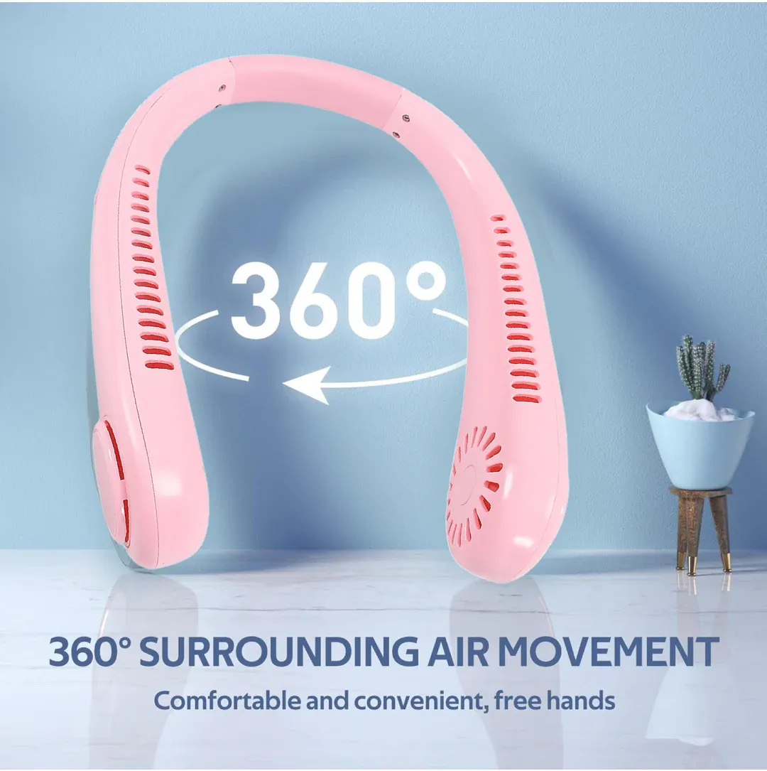 Bladeless Neck Fan – USB Rechargeable & Hands-Free - Detailed Feature View 1