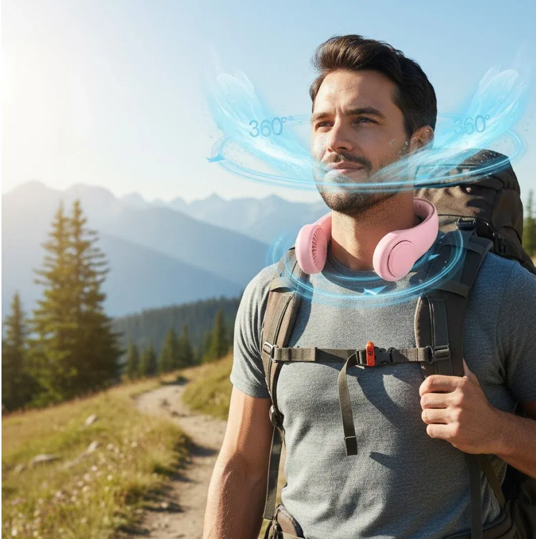 Bladeless Neck Fan – USB Rechargeable & Hands-Free - Detailed Feature View 4