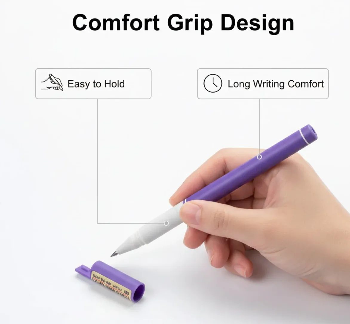 Black Gel Pen 0.5mm Fine Tip – Smooth Precise Writing - Detailed Feature View 4