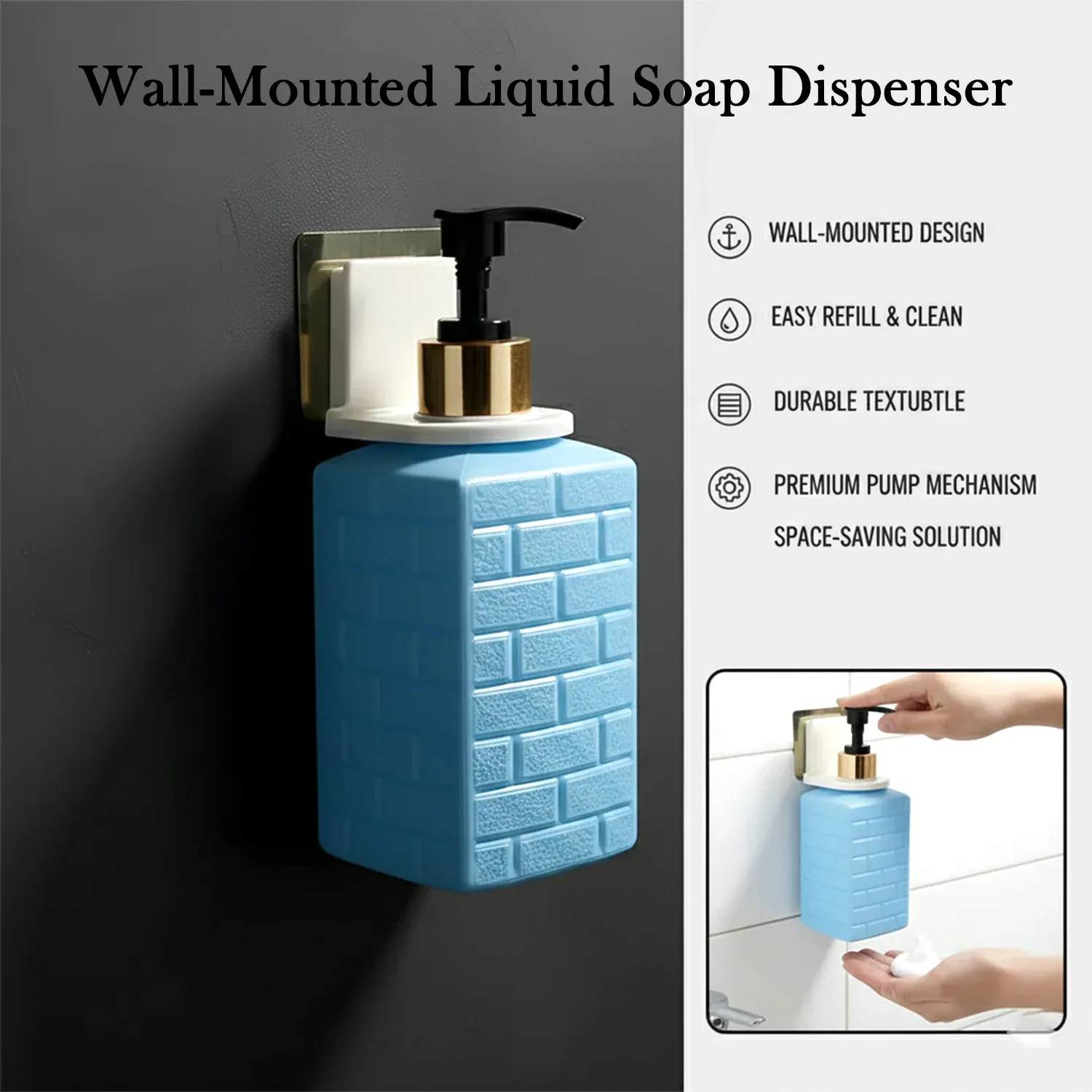 Wall-Mounted Liquid Soap Dispenser – Hygienic, Space-Saving Solution - Detailed Feature View 3