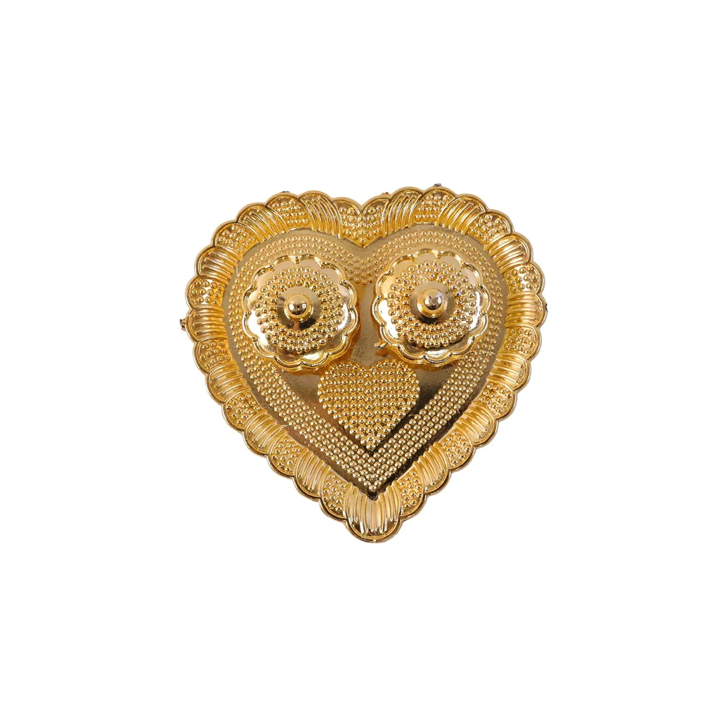 Heart Shaped Kumkum Holder – Elegant Puja Decor for Daily & Festive Rituals - Detailed Feature View 4