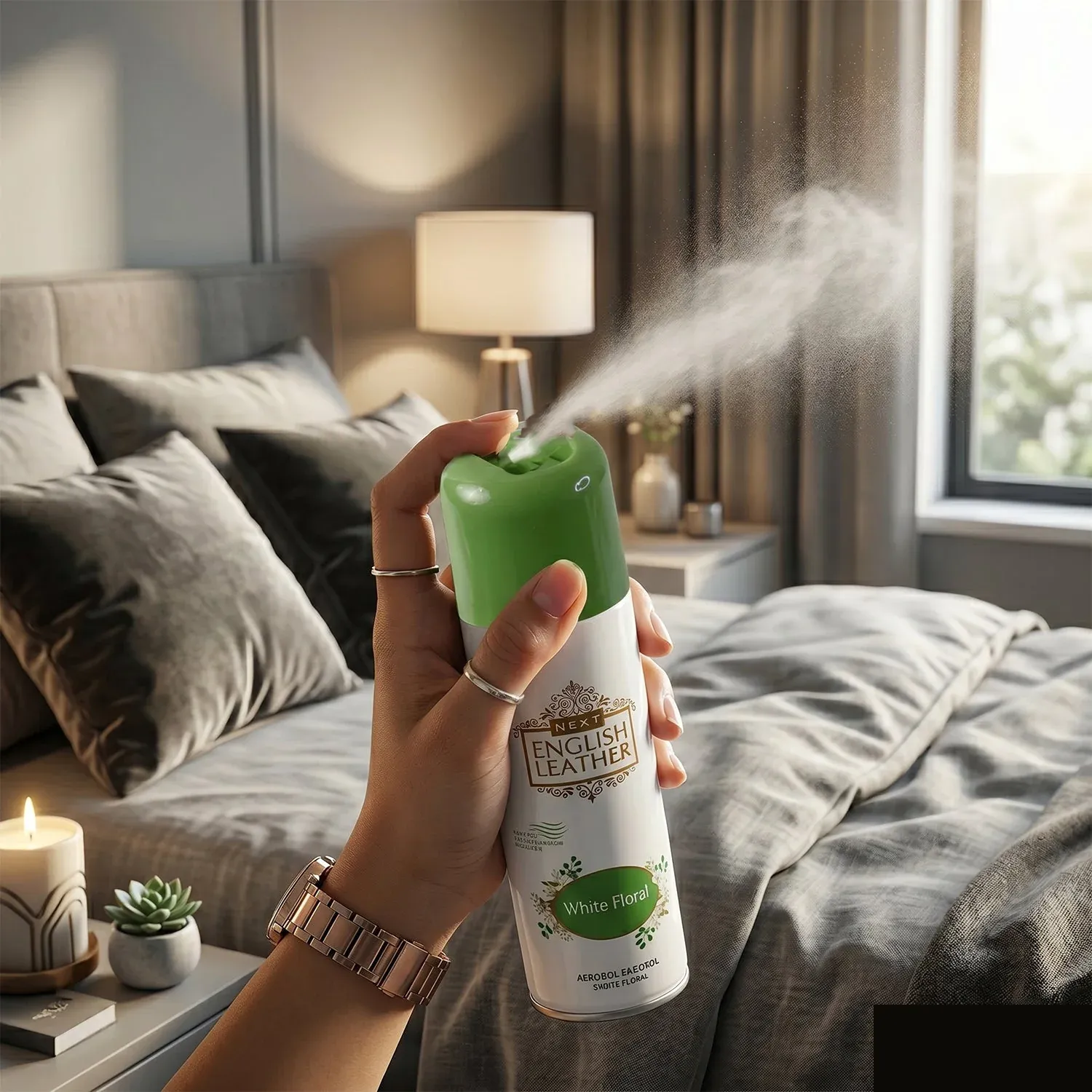 Rajnigandha Air Freshener Spray – Long-lasting White Floral Fragrance - Detailed Feature View 2