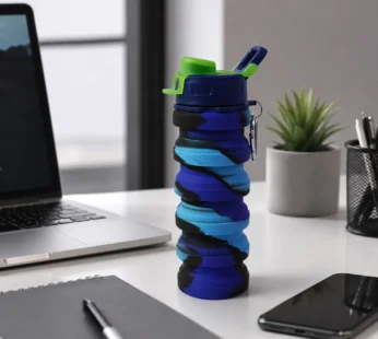 Sili Fold Collapsible Silicone Water Bottle – Leakproof & Portable