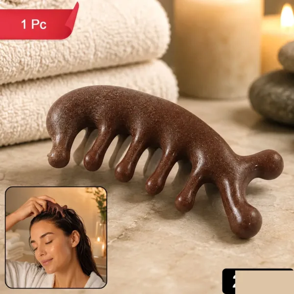 Wooden Scalp Massager Comb – Promotes Hair Growth & Relaxation