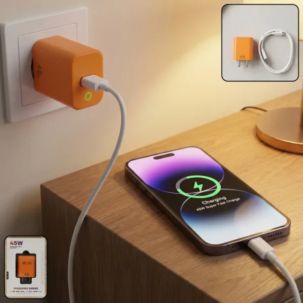 45W Super Fast Wall Charger – Quick Charging for Smartphones & Tablets