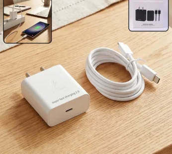65W Power Adapter – Fast Charging with Type C to Type C Cable