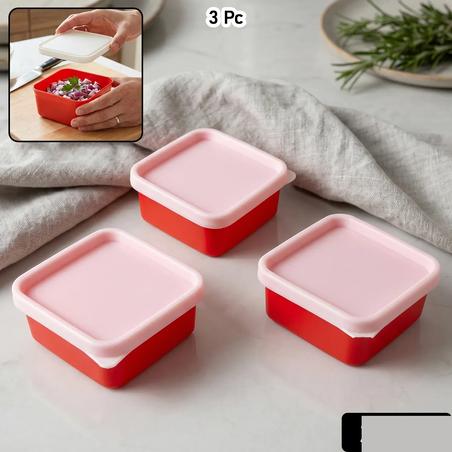 Mini Plastic Food Storage Container – Compact & Multipurpose Kitchen Organizer - Detailed Feature View 1