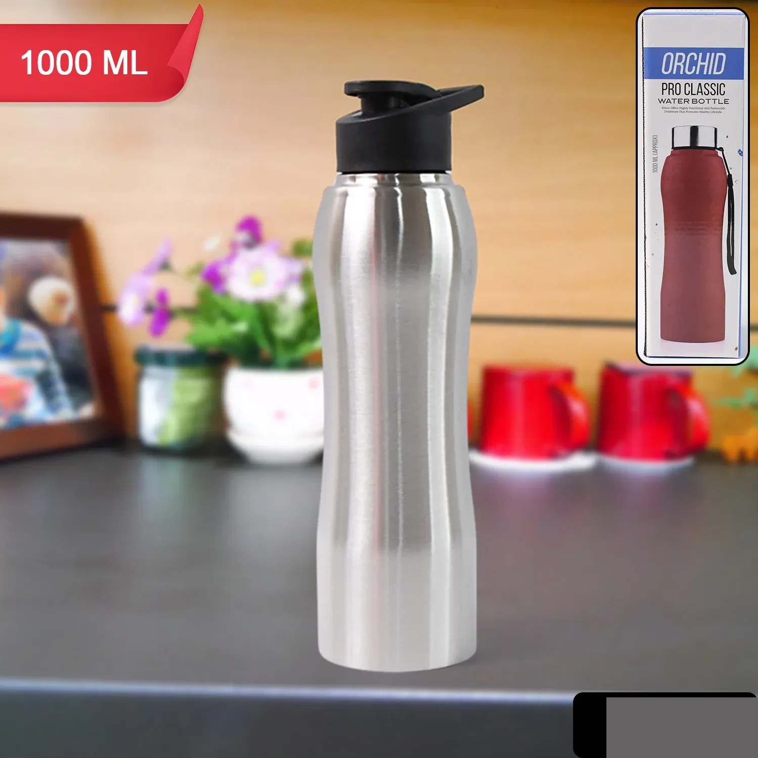 Stainless Steel Vacuum-Insulated Water Bottle – Keeps Drinks Hot & Cold - Detailed Feature View 1