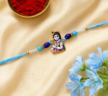 Rakshabandhan Blue Beads Rakhi – Stylish & Traditional Gift for Brother