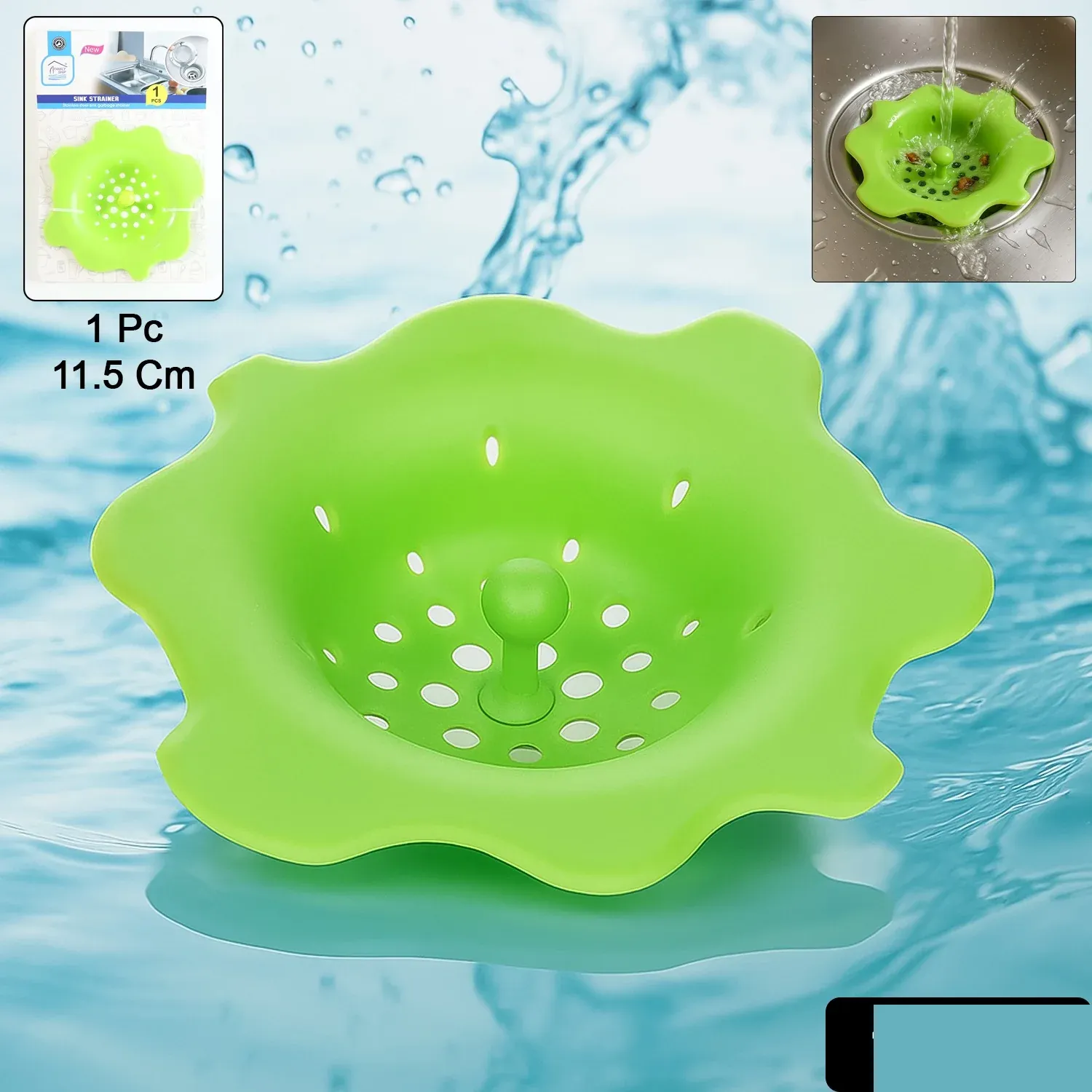 Silicone Sink Strainer – Flexible, Anti-Clog Hair Catcher - Detailed Feature View 1