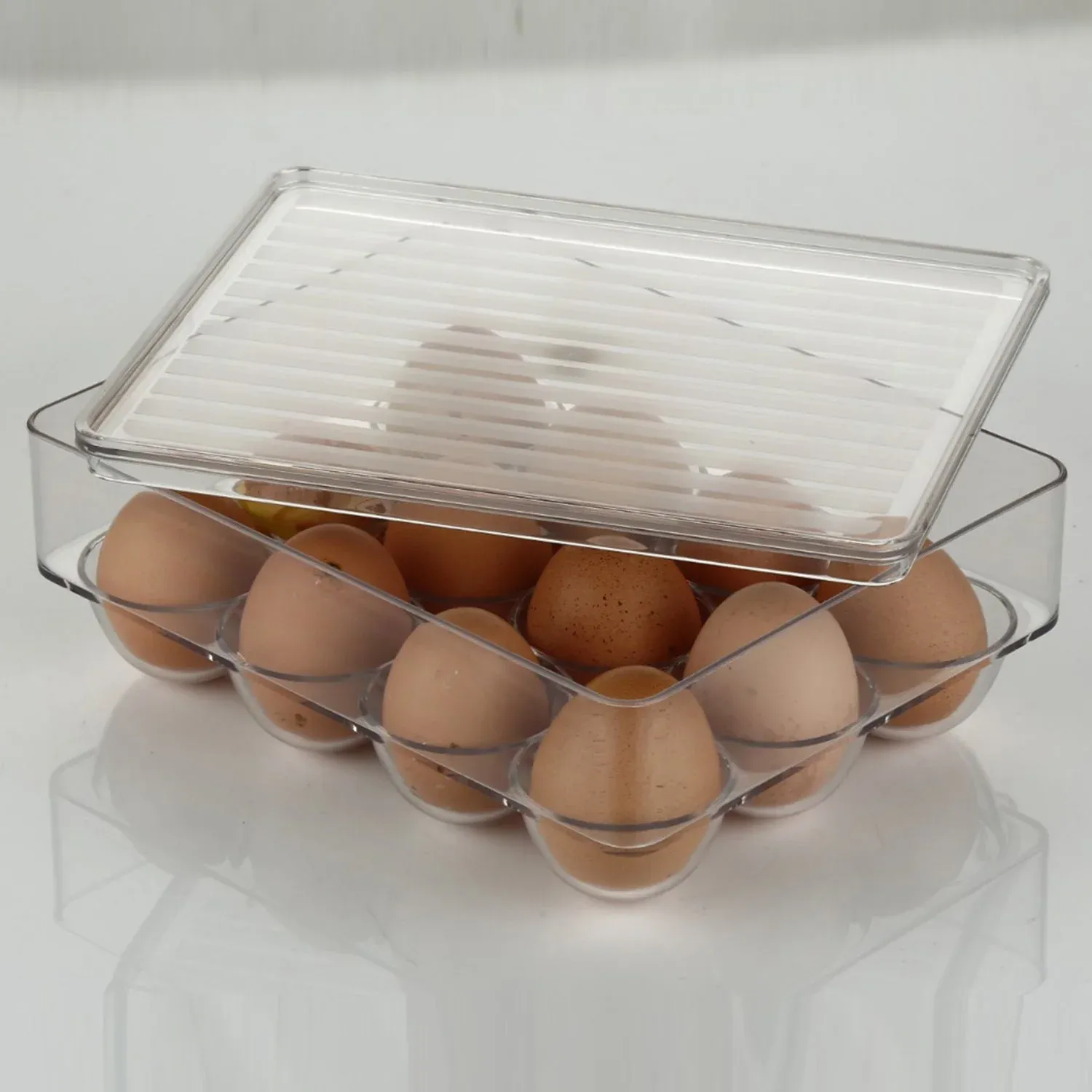 Egg Storage Box – 12-Cavity Refrigerator Organiser | Organivo - Detailed Feature View 3