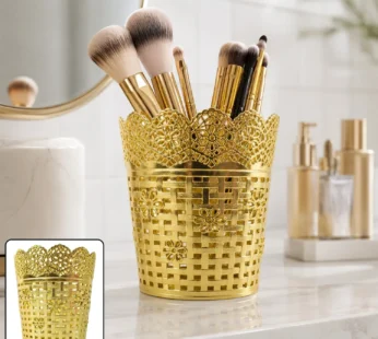 Makeup Brush Holder Metal Mesh Desk Organizer Stand for Vanity (1 Pc)