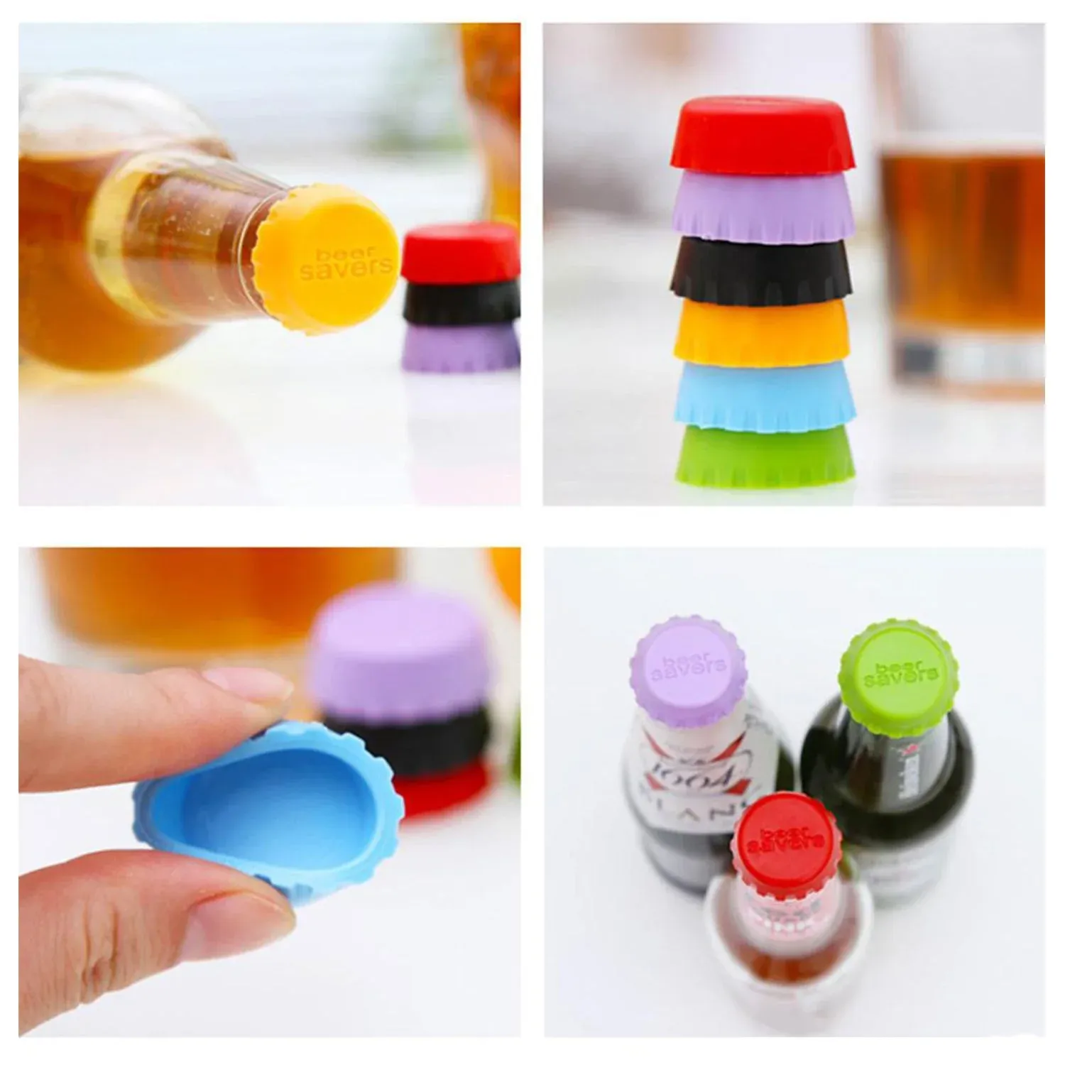 Premium Silicone Bottle Caps – 6-Pack Reusable Soda & Beer Seals | Siplix - Buy Online at Alikart