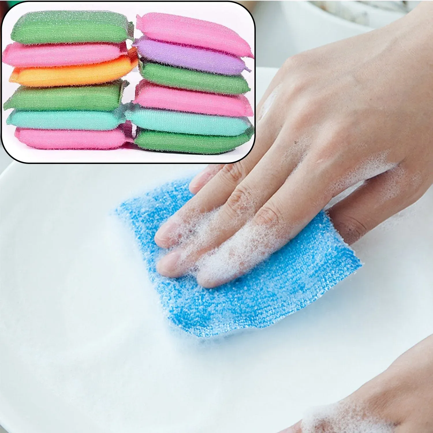 Premium Scratch Proof Kitchen Scrubber Pads – Utensil & Dish Cleaner | CookAura - Buy Online at Alikart