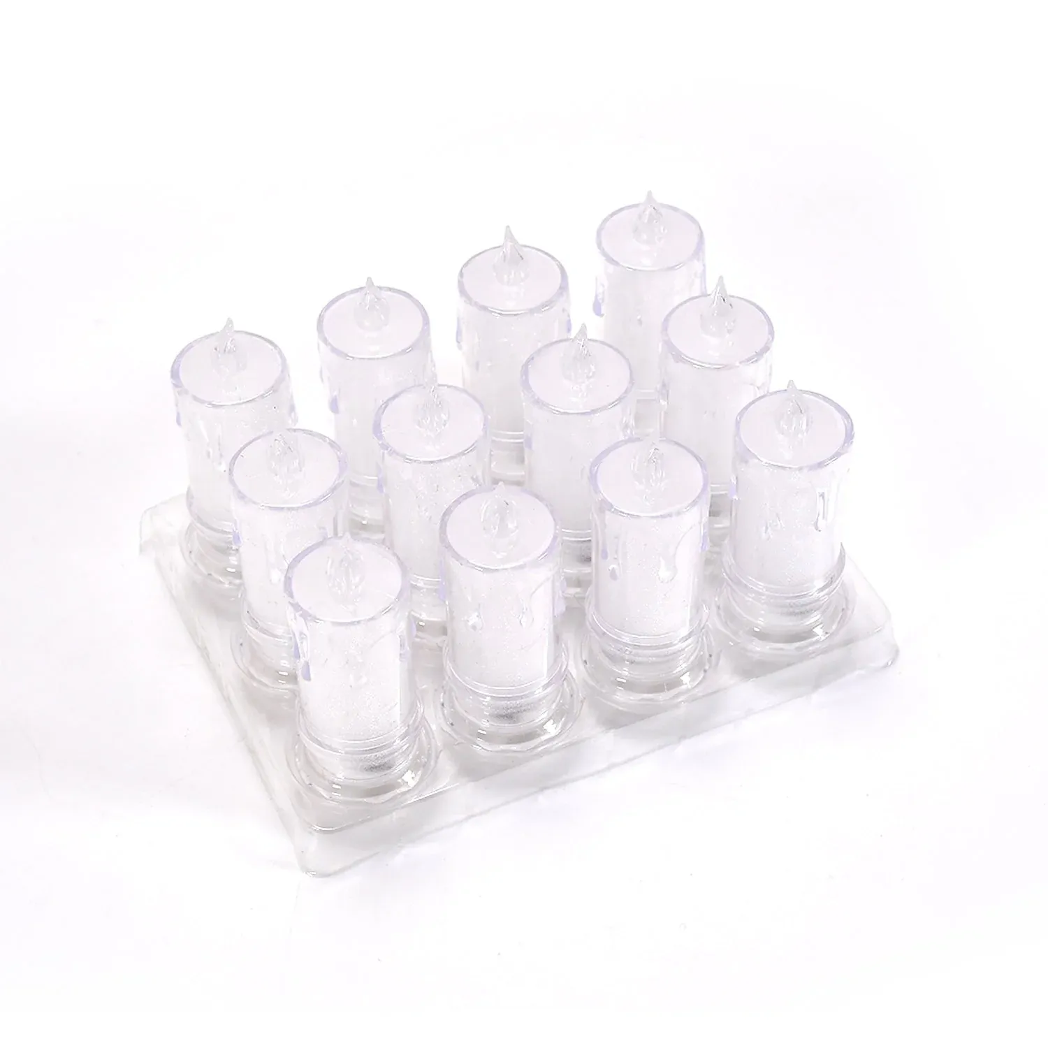 Melted Design Flameless Candles – Set of 12 for Diwali | Indo Glow - Detailed Feature View 3