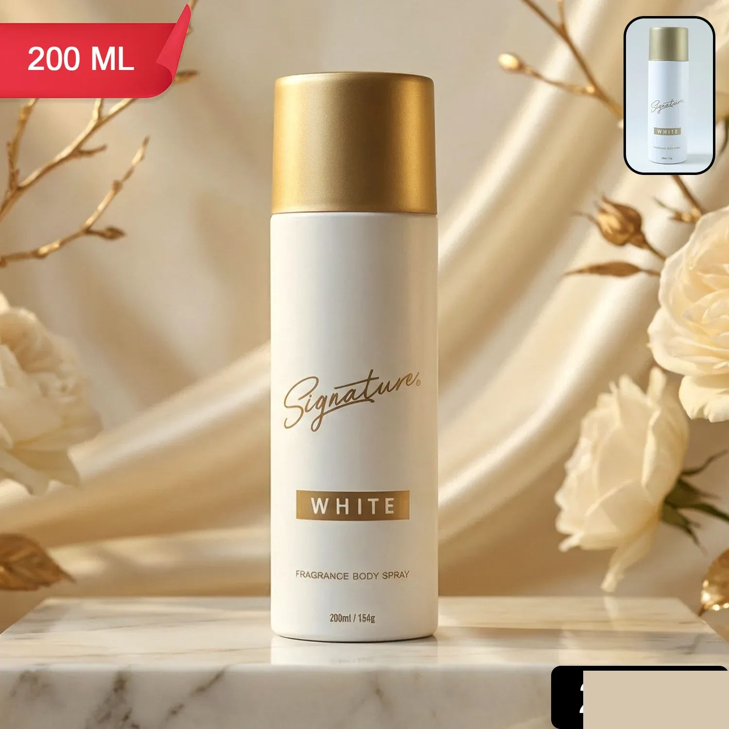 Signature White Body Spray – Long Lasting Fresh Fragrance for Men - Detailed Feature View 1