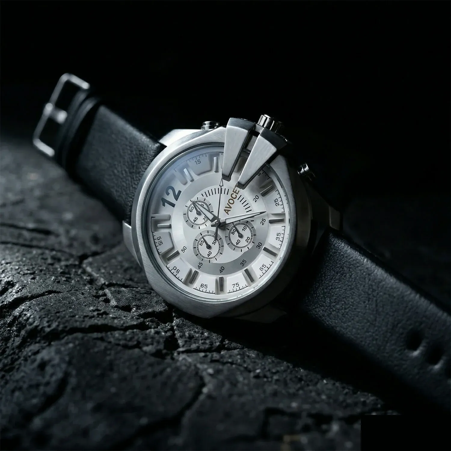 Premium Men's Silver Chronograph Watch – Elegant Multi-Dial Design for Style - Buy Online at Alikart