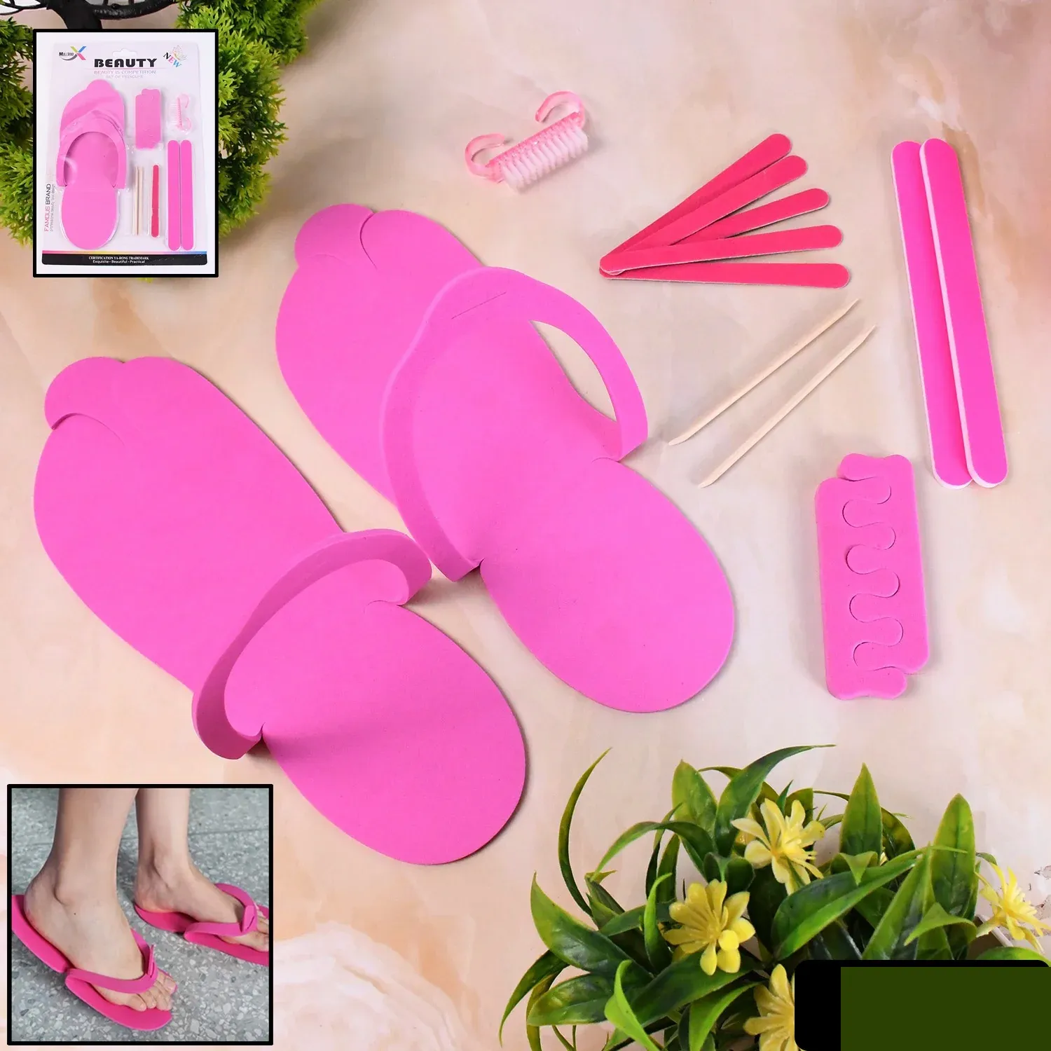 Professional Pedicure Kit – 13 Pc Foot Care Set | Velvet Wipe - Detailed Feature View 1
