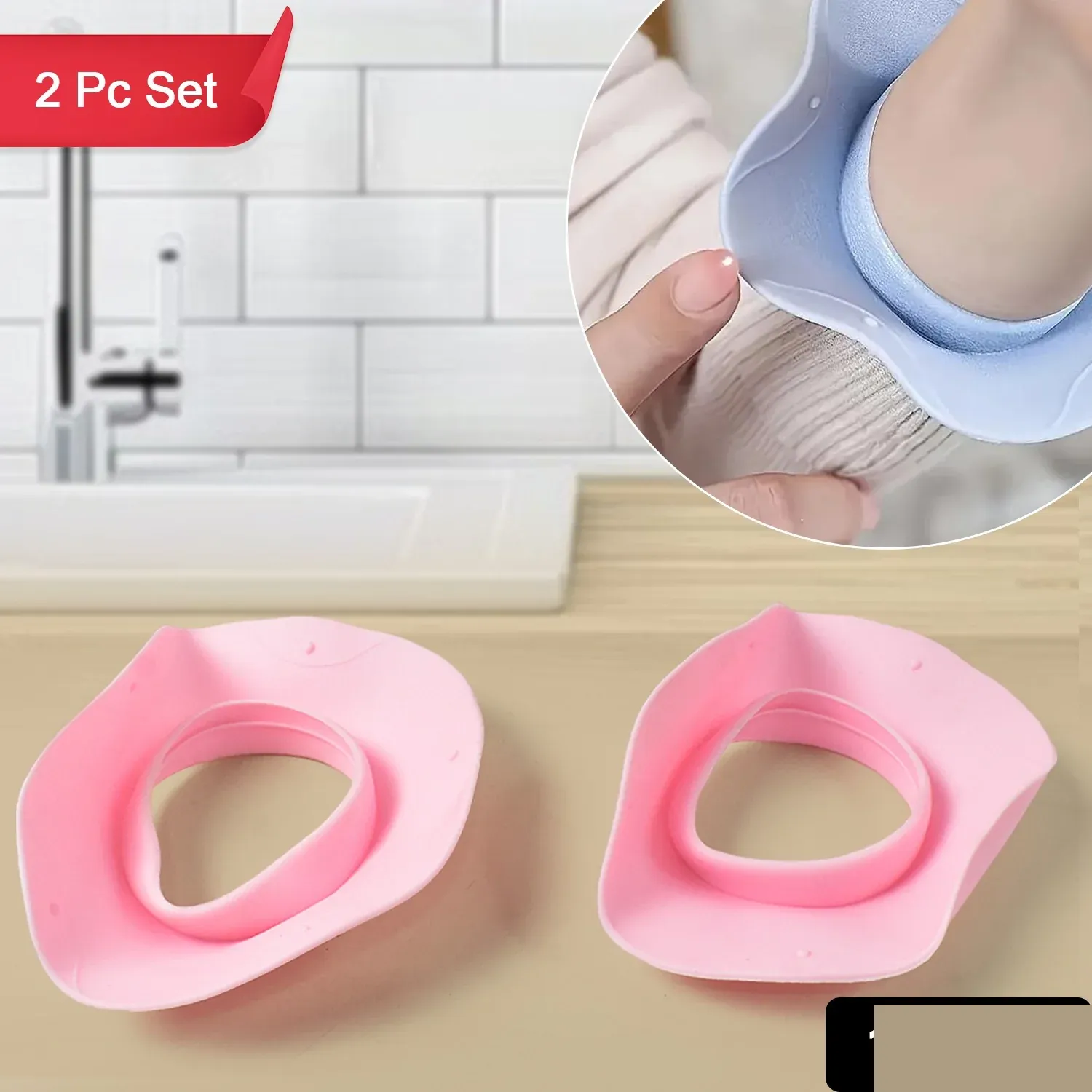 Silicone Wrist Bands for Face Washing – Water-Stop Barrier (2 Pc) - Detailed Feature View 1