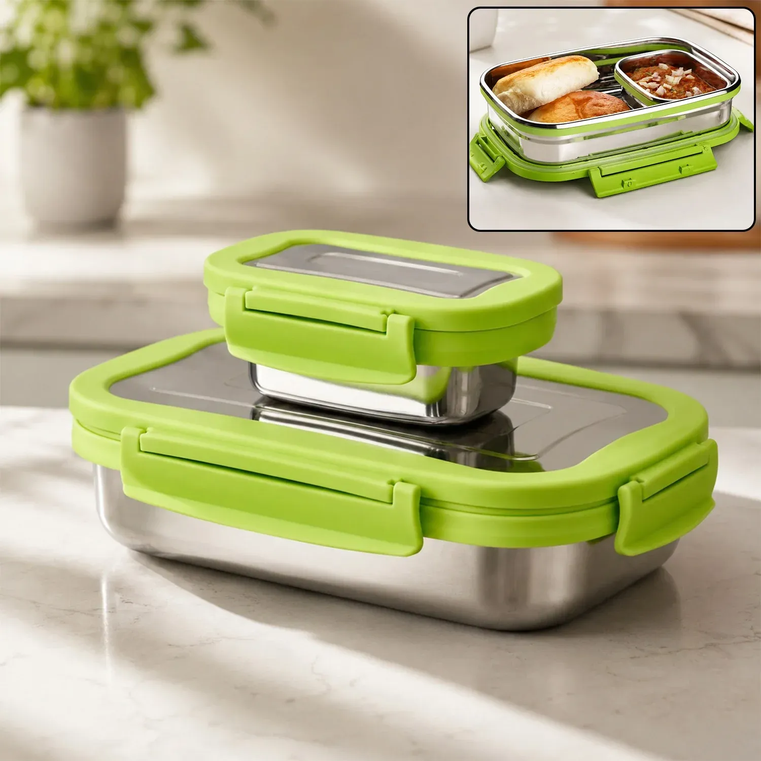 Premium Stainless Steel Lunch Pack – Leakproof & Compact - Buy Online at Alikart