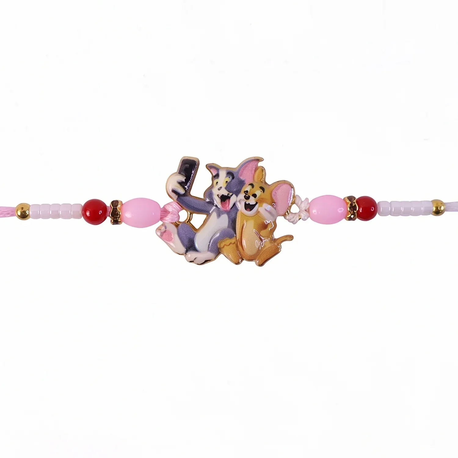 Kids Rakhi – Cute Cartoon Cat & Mouse Selfie Design for Siblings - Detailed Feature View 4