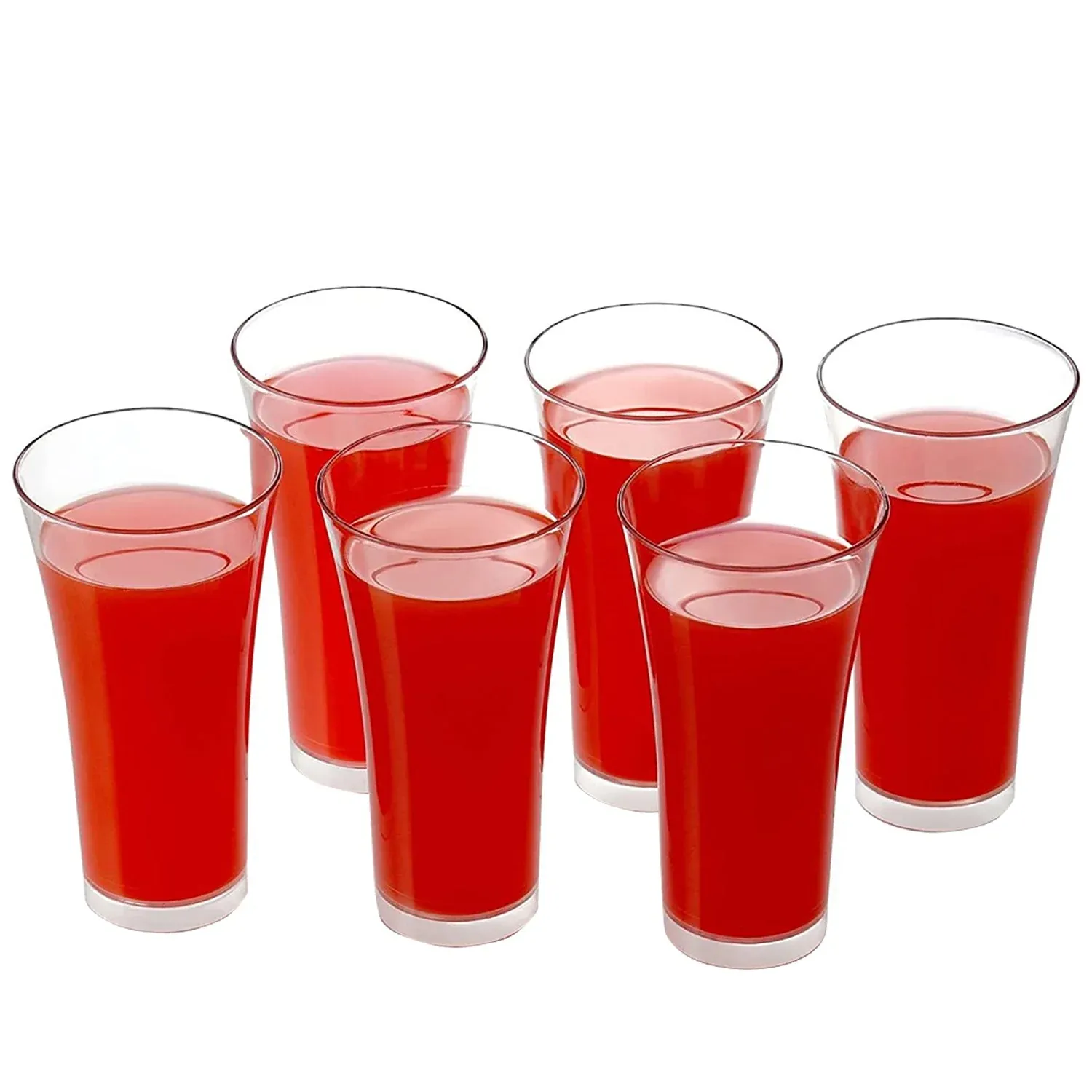 Transparent Plastic Drinking Glasses – Durable Set of 6 | Serve Stellar - Detailed Feature View 3