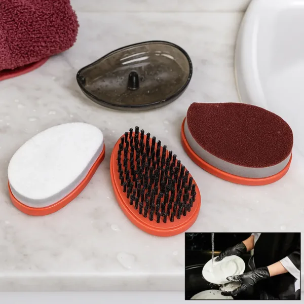 Wet and Dry Cleaning Brush – Multicolor 3-Unit Set | Velvet Wipe