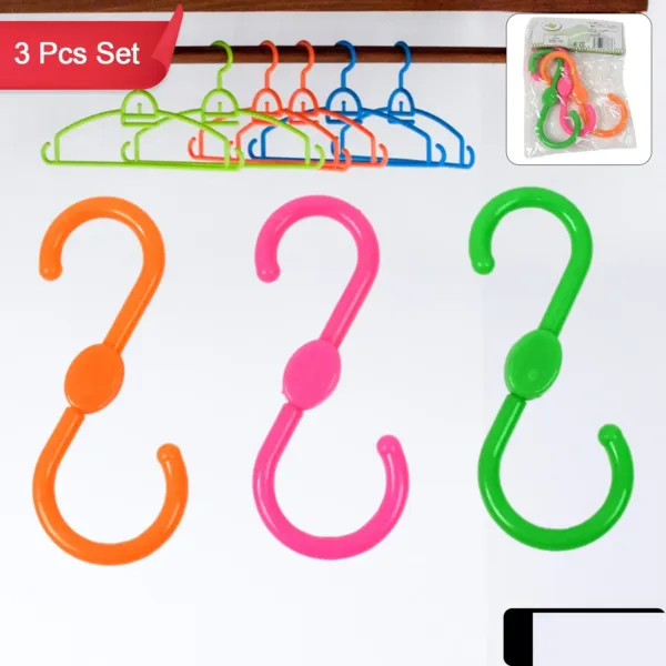 S Shape Plastic Hooks – Heavy Duty Hanging | FreshAura Homeware