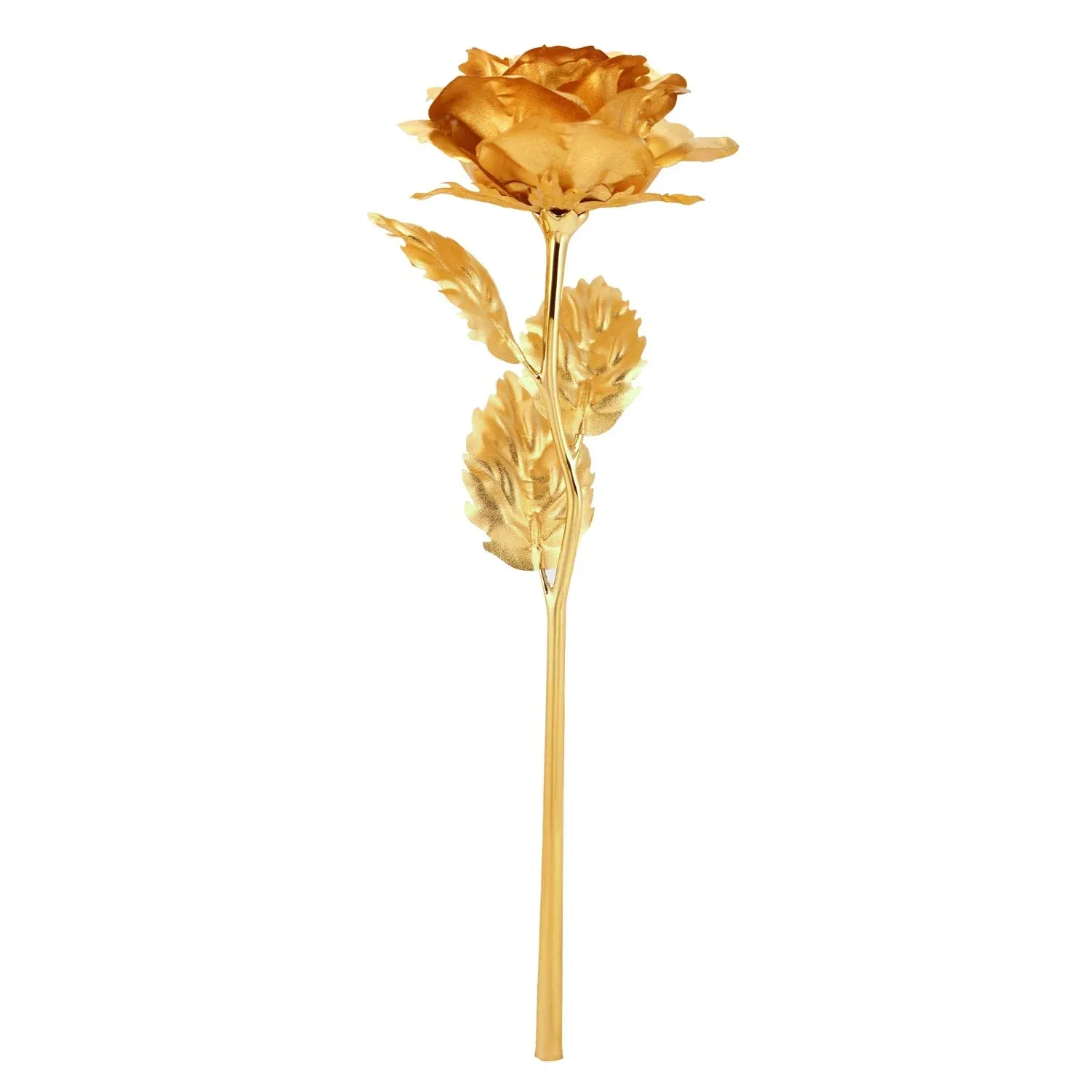 Gold Plated Artificial Rose – Eternal Love Decor Gift - Detailed Feature View 4