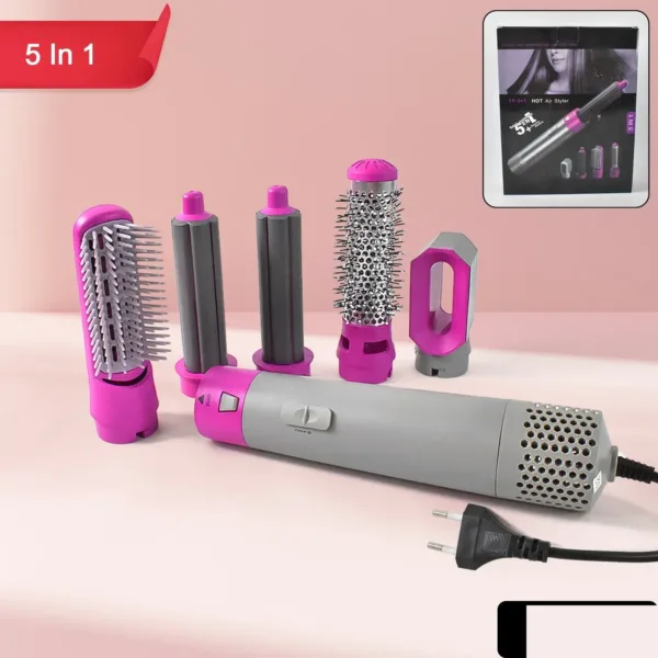 5 In 1 Hair Dryer Brush – Multifunctional Hot Air Styler with 1000W Power