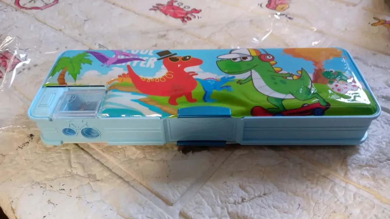 Kids Pencil Case – Dual Compartment Stationery Box | Deskrova - Detailed Feature View 14