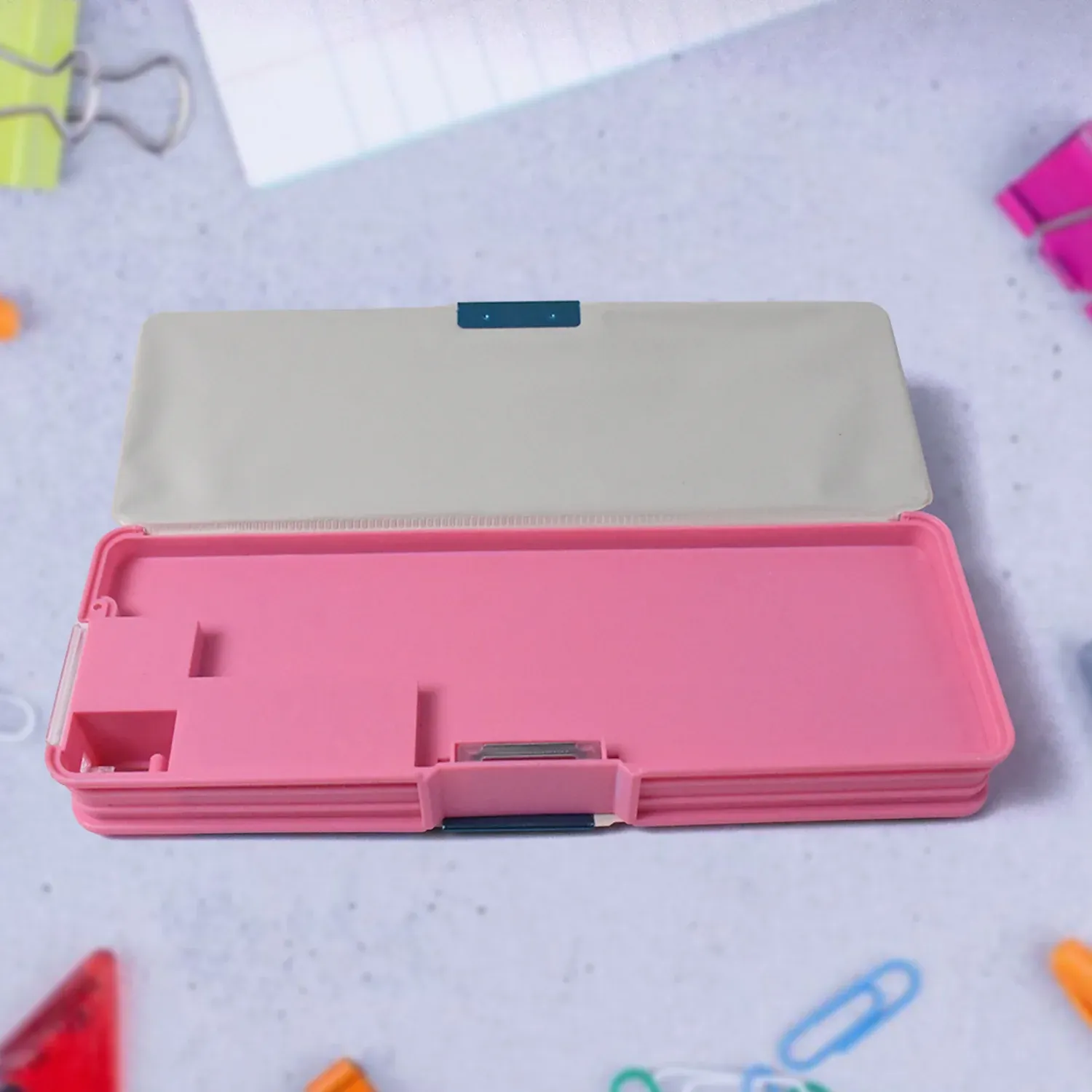 Kids Pencil Case – Dual Compartment Stationery Box | Deskrova - Detailed Feature View 7