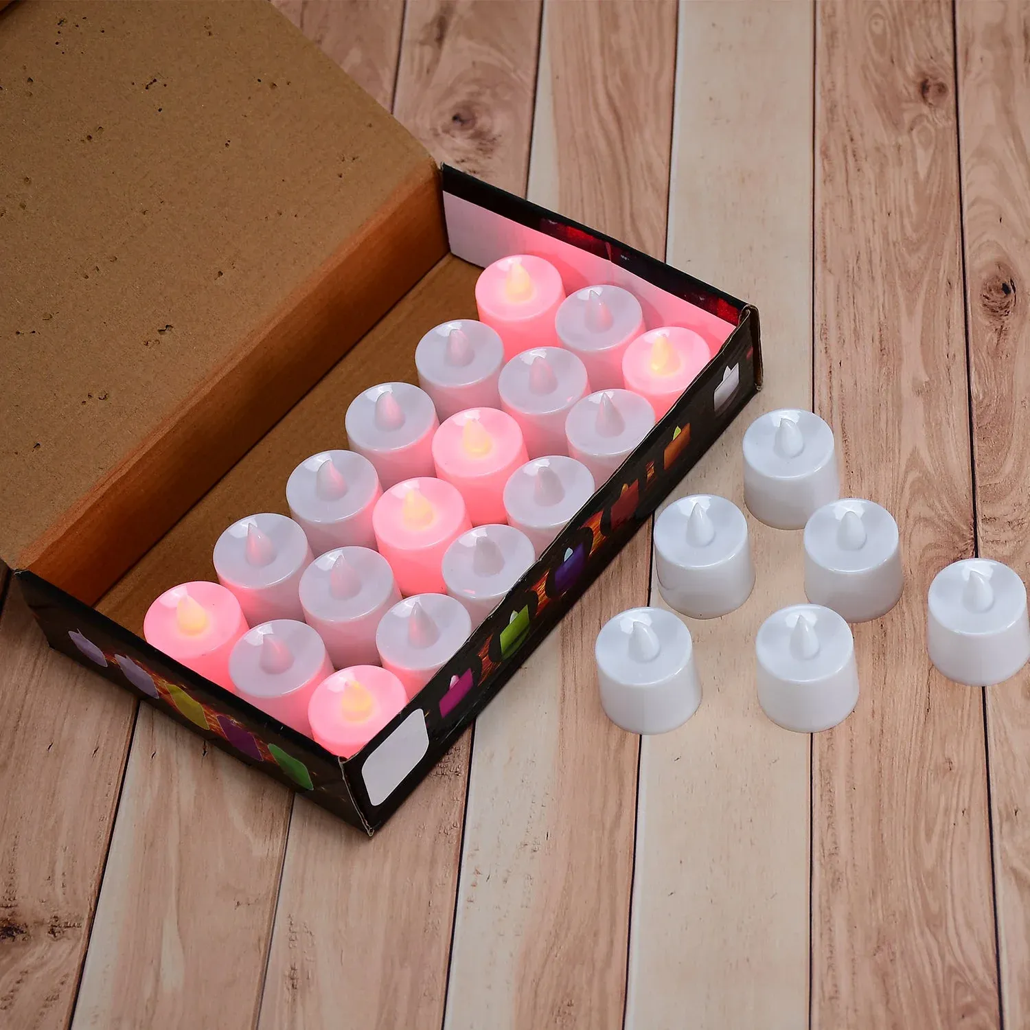 Premium Red LED Flameless Tealight Candles – Safe & Smokeless Ambiance - Buy Online at Alikart