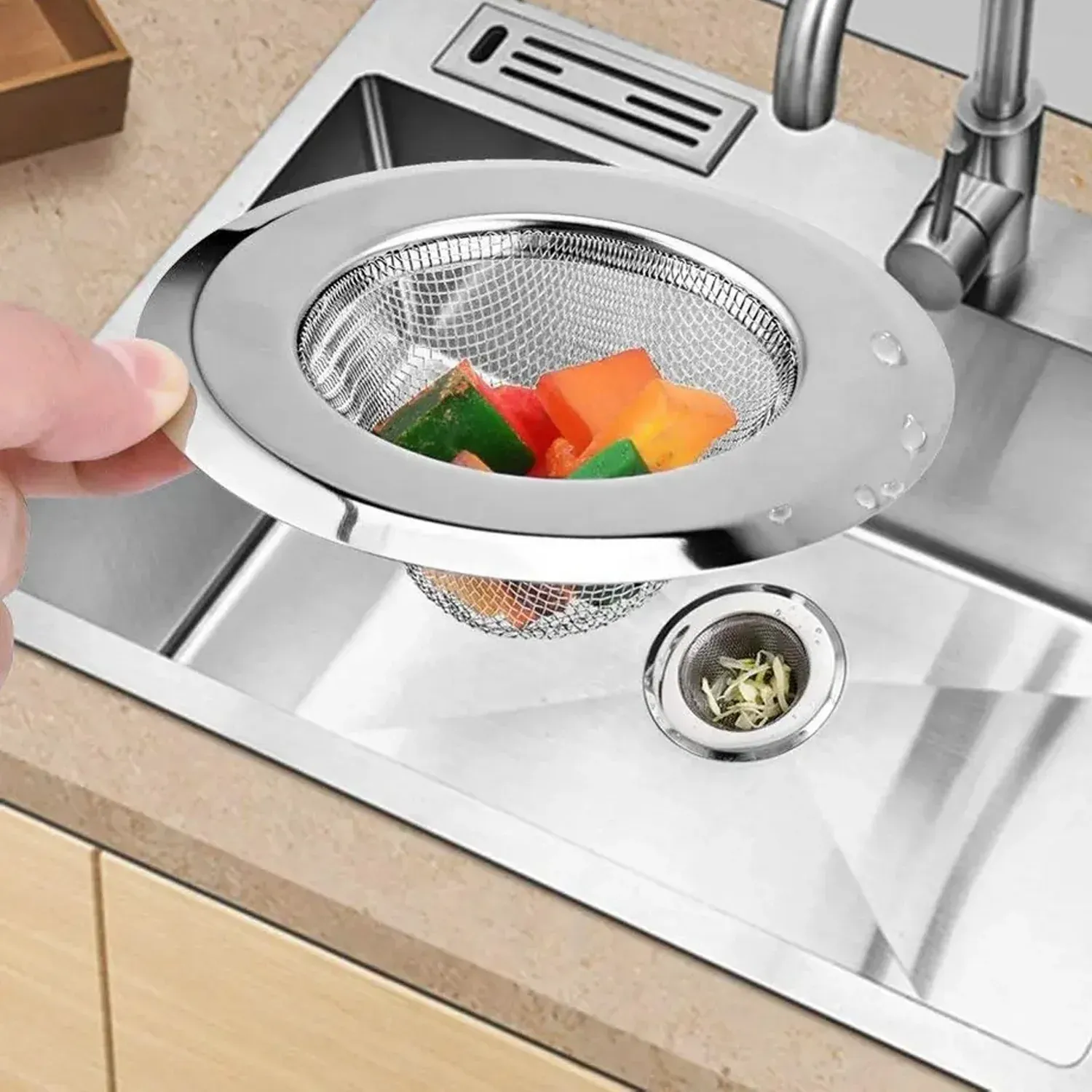 Premium Stainless Steel Sink Strainer – Medium, Rust-Proof | SparkleTidy - Buy Online at Alikart